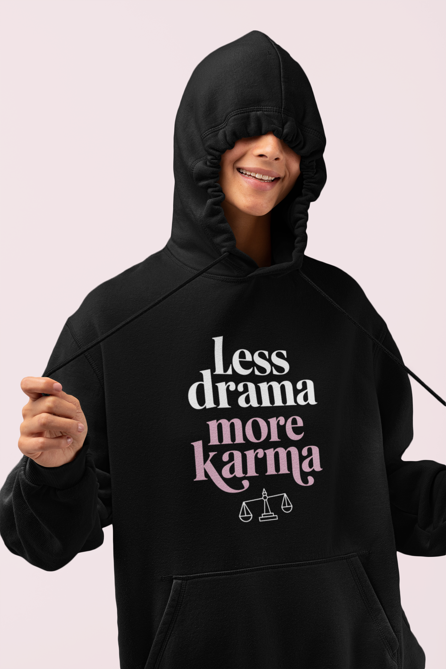 Less Drama, More Karma: Oversized Hoodie