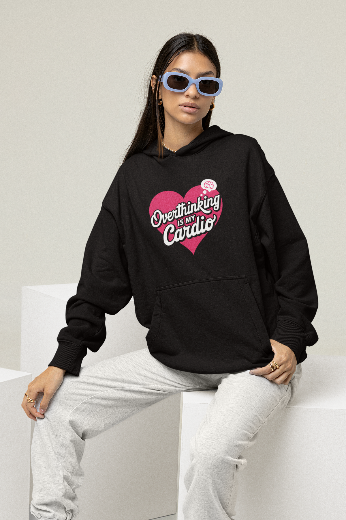 Overthinking is My Cardio: Oversized Sweatshirt | Women