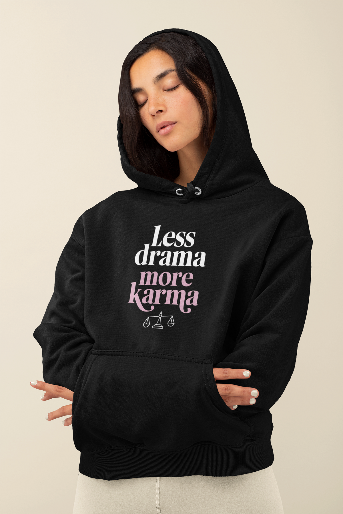 Less Drama, More Karma: Oversized Hoodie