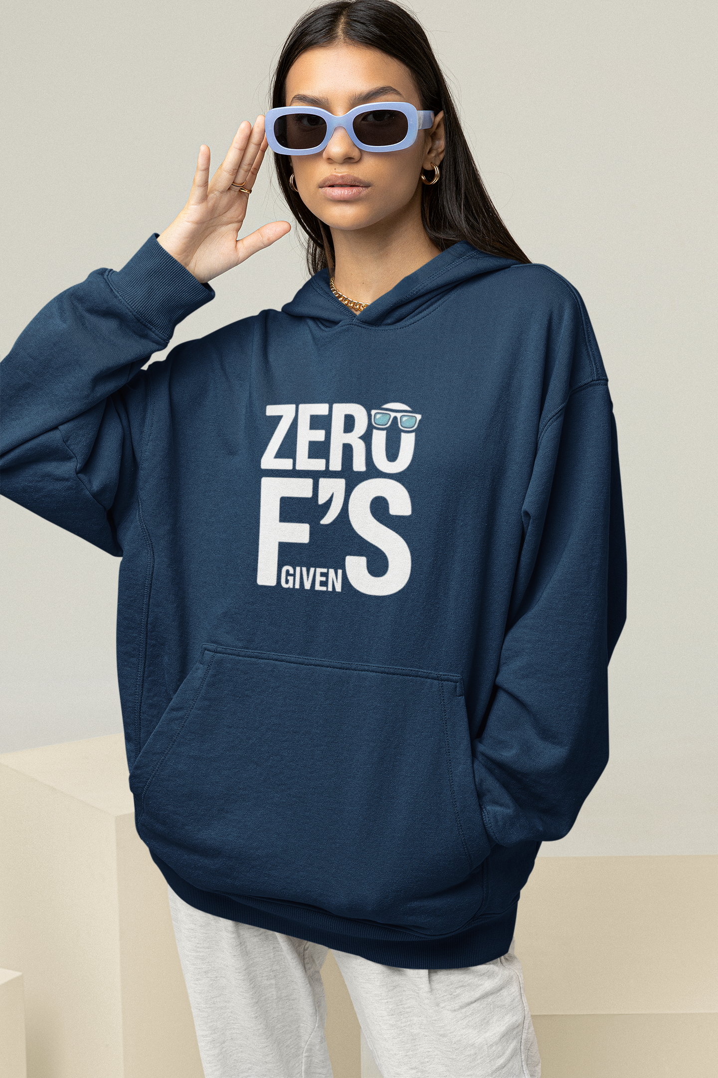 Zero F's Given Hoodie | Oversized Hoodie